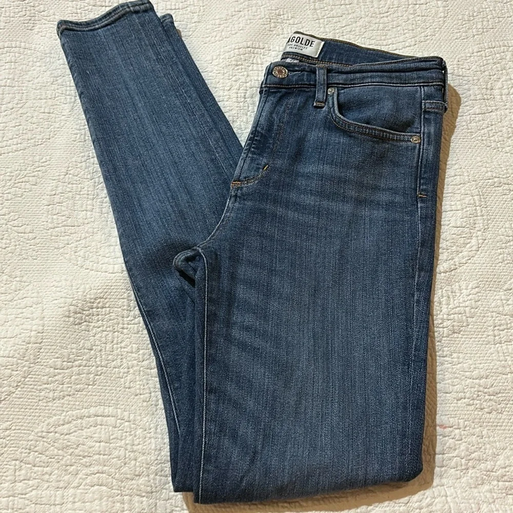 Agolde skinny high/mid rise denim. 27 - Picture 2 of 13
